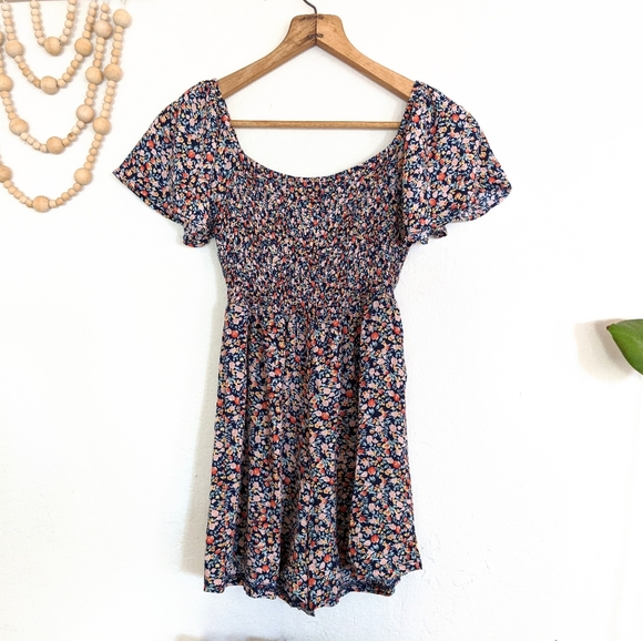Lily Rose Pants - SOLD! Lily Rose Smocked Floral Flutter Romper